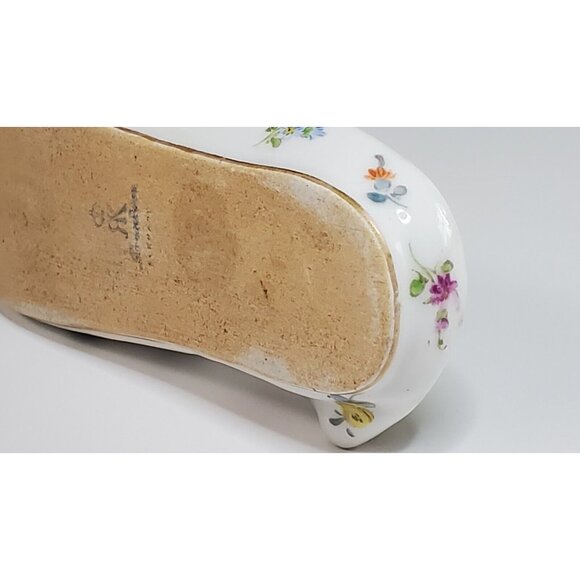 Richard Klemm Rk Dresden Porcelain Shoe Circa 1880 Approximately 6 1/2" Length - Picture 12 of 12